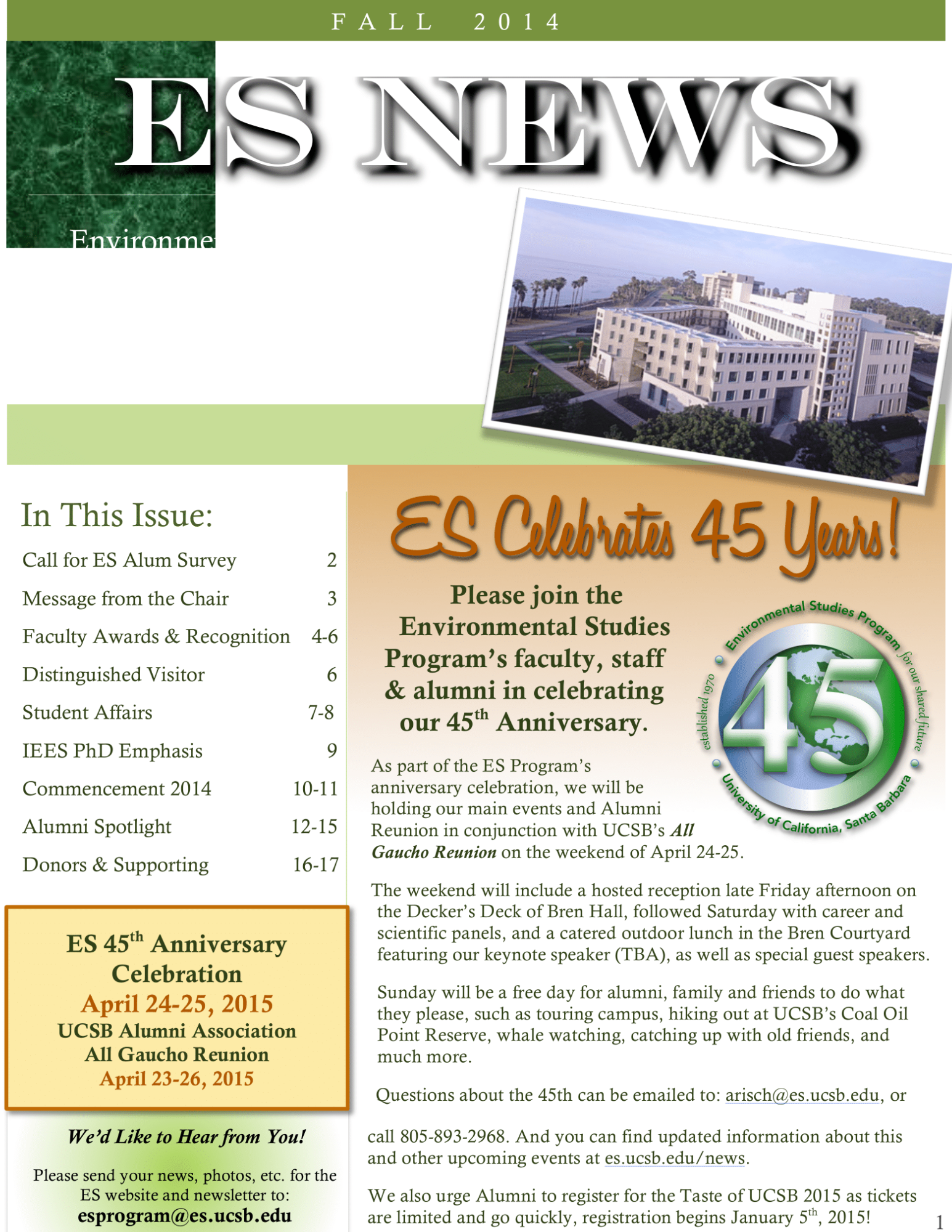 2014 Newsletter